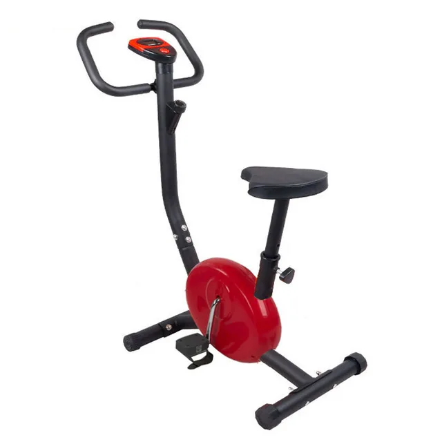 US $160.30 Indoor Cycle Exercise Stationary Bike with LCD Monitor Cardio Fitness Gym Cycling Machine Workout T