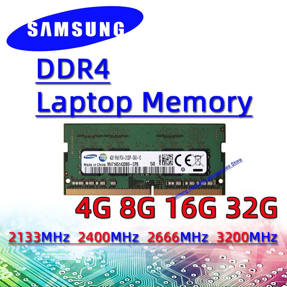 

Samsung Laptop Memory ddr4 4GB 8GB 16GB 32GB 2133MHz 2400MHz 2666MHz 3200MHzRAM pc4 2133P 2400T 2666V 3200AA