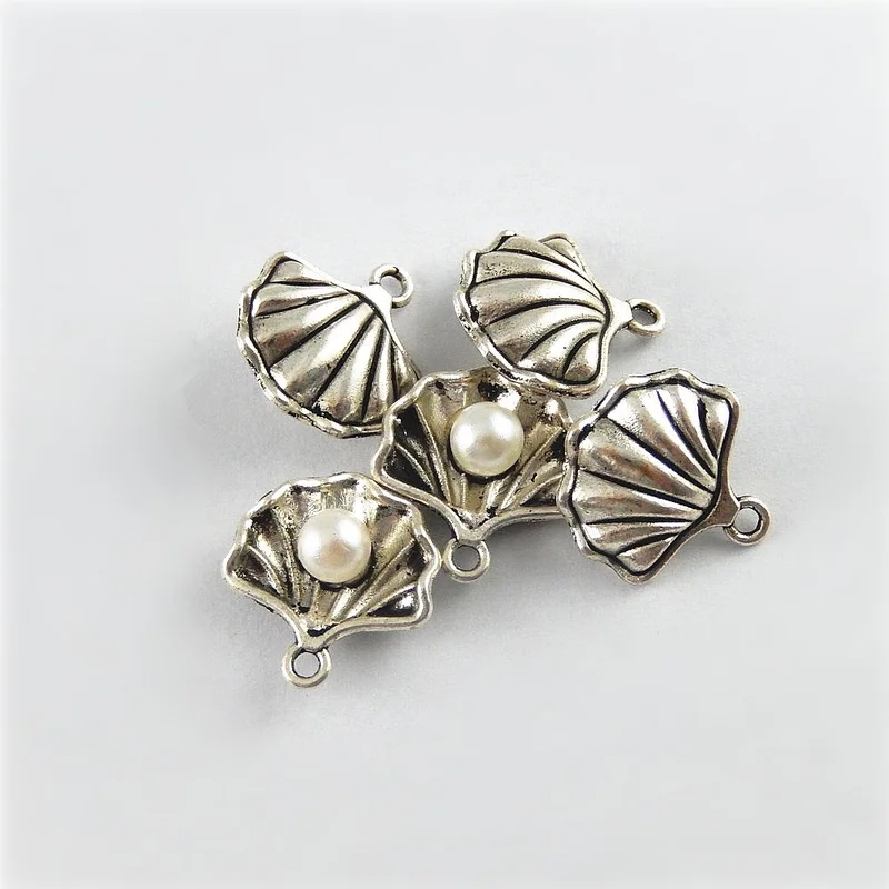 

2019 New 10pcs Shell With Pearl Conch Charms Pendants for Jewerly Making for Women and Men