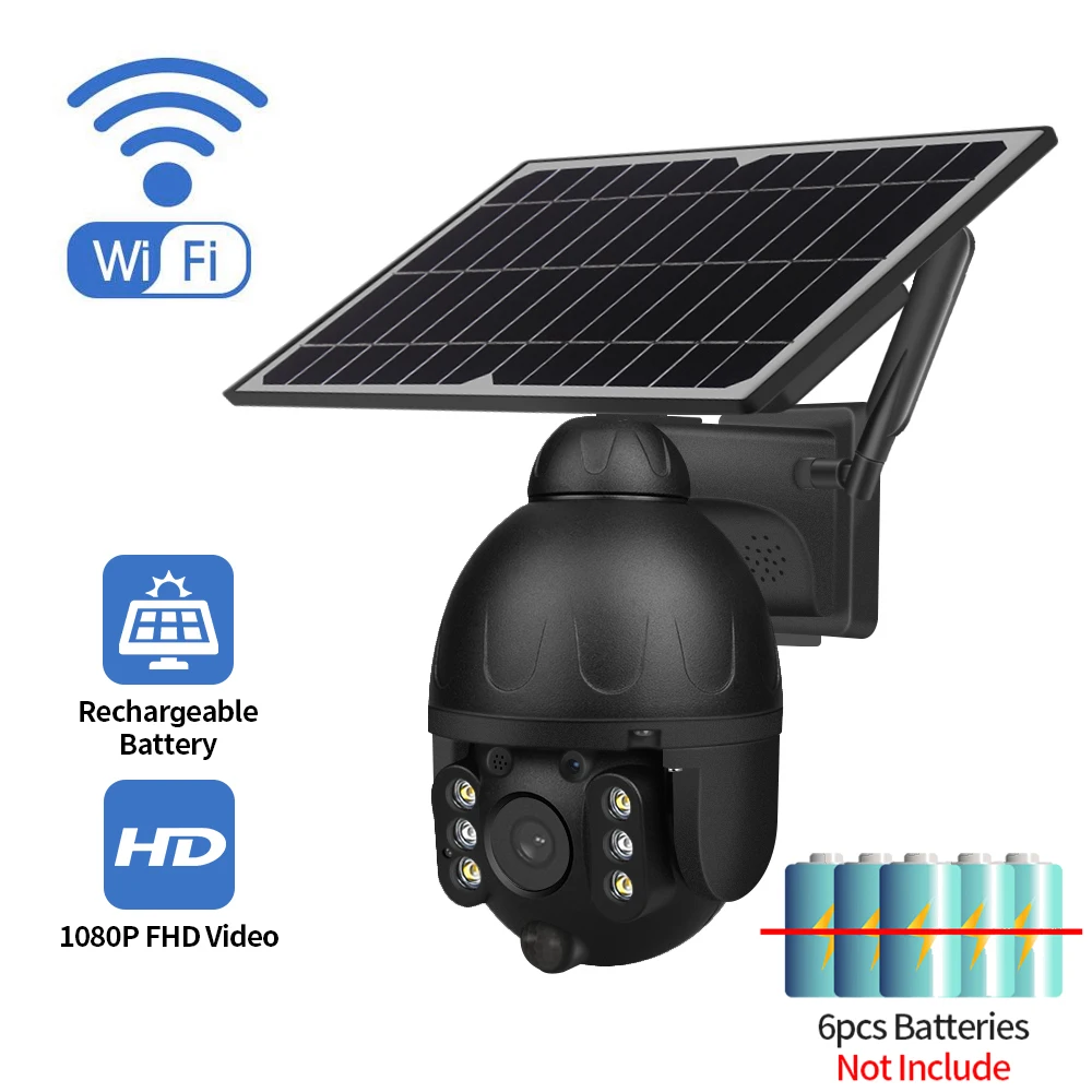 WIFI 2MP HD PTZ Outdoor Low Power Solar Camera Two way Audio Voice Intrusion Alarm Solar Panel Camera IP66 Waterpoor Camera|Surveillance Cameras| - AliExpress
