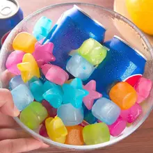 20 шт Звезда квадратной формы кубики льда Пластиковые Многоразовые разноцветные кубики льда инструменты для физического охлаждения вечерние инструменты для Охлаждения пива Красного вина