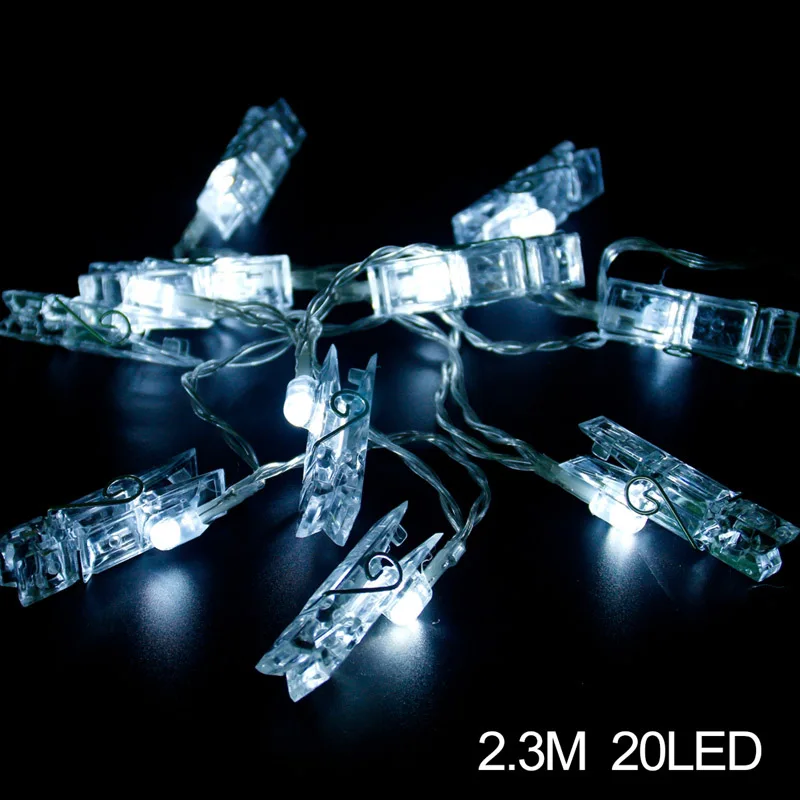 clip led string 7 Рождественские украшения фото клип светодиодные гирлянды с Рождеством украшения для дома год Рождественский кулон гирлянды - Цвет: clip led string 7