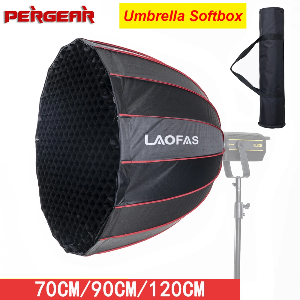 LAOFAS Umbrella Softbox 16 Rods Deep Parabolic