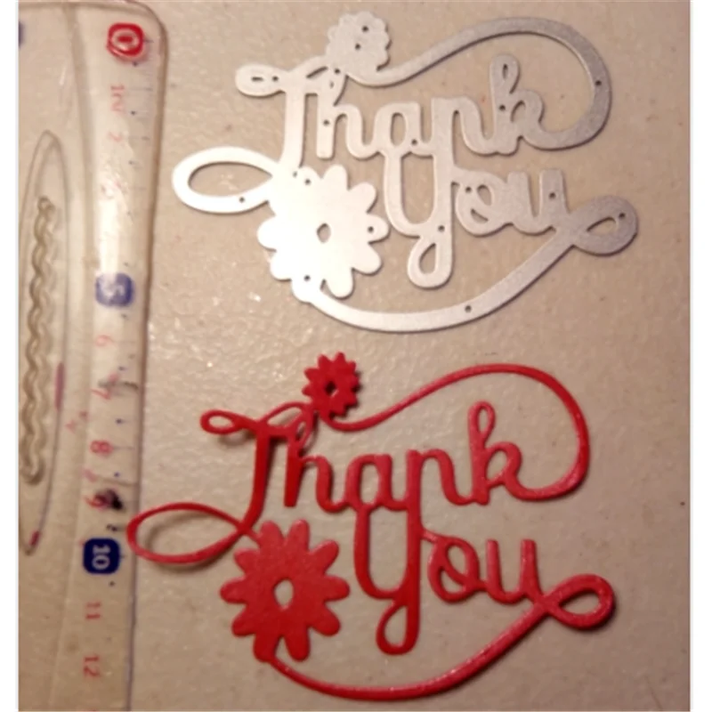 

EastshapeThank you Word Dies Metal Cutting Dies for Scrapbooking Die Cut Stitch Craft Dies Troqueles New Die for 2019 Stencil