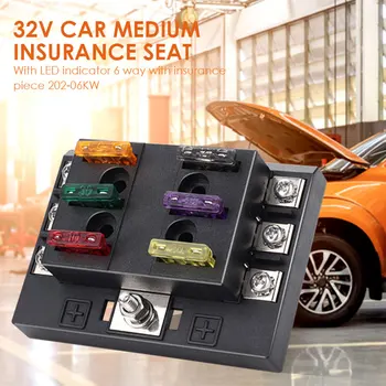 

Fuse Box Holder Car Fuse Holder Safety Car Fuse Box Replacement Engine Compartment 6 Road 202-04LED Premium