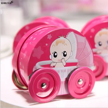 

XHRLYLB Baby Stroller Birthday Full Moon Birth Gift Box Tinplate Wedding Candy Box Baby Shower Wedding Decoration Gift Box.7z