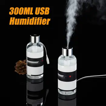 

300ml USB Water Bottle Caps Humidifier Portable Aroma Diffuser Essential oil Mist Maker Fogger For Home Spray Humidificador