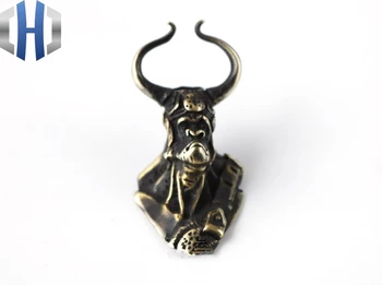 

EDC Brass Tauren Lanyard Bead Paracord EDC Knife Beads Knife Tool Pendant