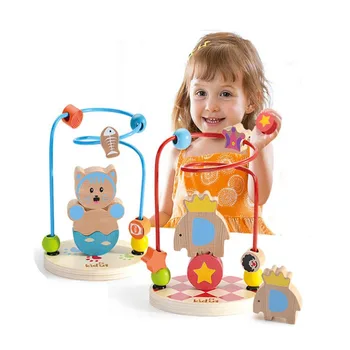 

Children Colorful Wooden Mini Around Beads Educational Toy Montessori Funny Toys Kids Baby Learning & Education Puzzle Toy