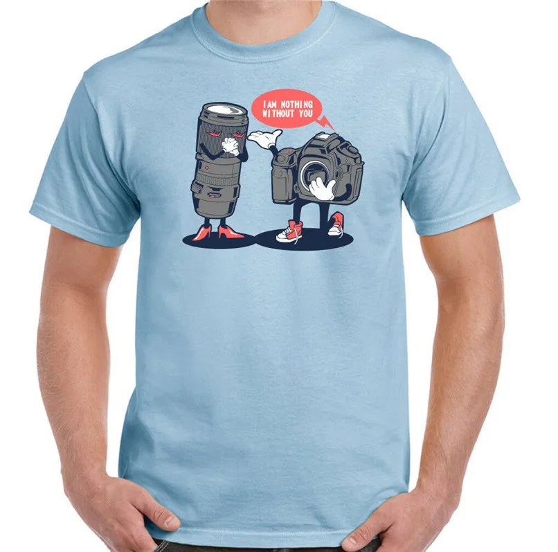 

Nothing Without You Mens Funny Photography T-Shirt Photographer Camera Lens Top Printing Tee Shirt