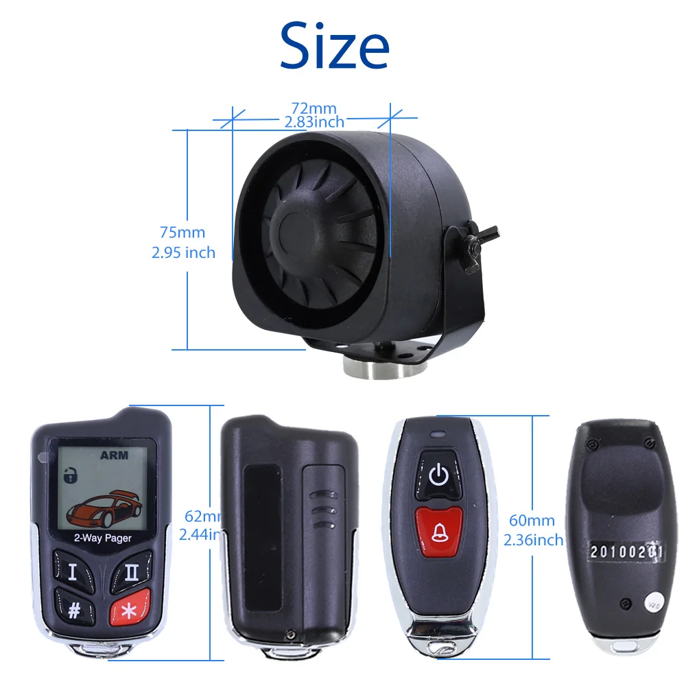 NEW Wireless Siren Immobilizer Two-way Car Alarm System