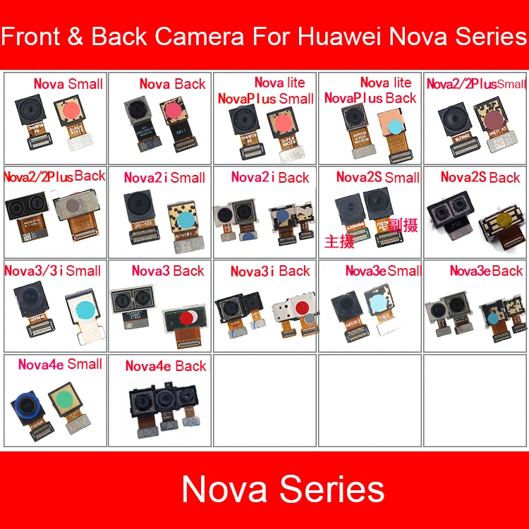 

Front & Rear Back Camera For Huawei Nova 2 2 2s 3 3e 3i 4e Plus Small Facing Camera Main Big Camera Replacement Repair Parts