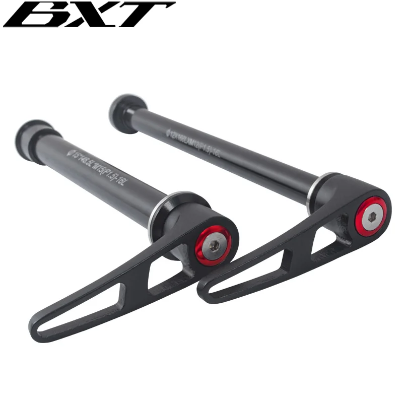 Bicycle Alloy Thru Axle Skewer 100*15mm Quick Release Bucket Shaft Lever For Mtb Bmx Mountain