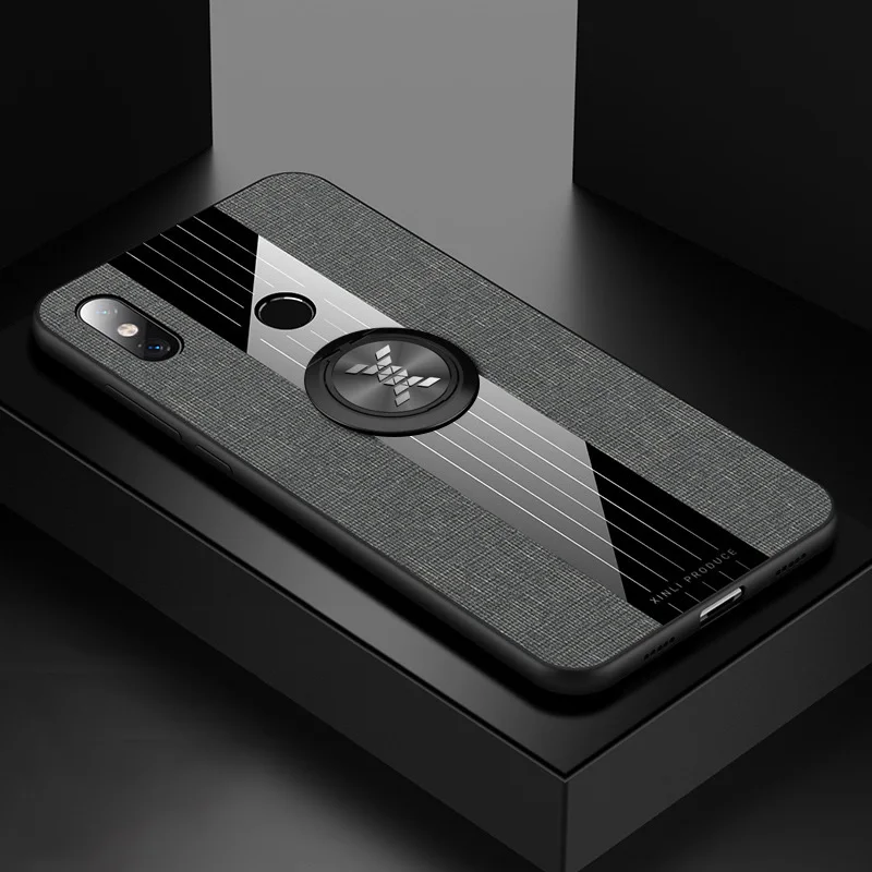 Gray and Ring Ikrsses для Xiaomi mi 9 чехол простая скатерть текстура автомобильный держатель с магнитным креплением чехол для Xiaomi mi 8 lite mi 9se TPU рамка и крышка ПК - Цвет: Gray and Ring
