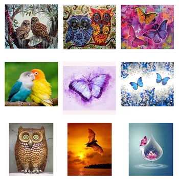 

5d Diamond Painting Full Drill Square Butterfly owl Wall Pictures Cross Stitch Diamond Embroidery Mosaic Diamond Home Decoration