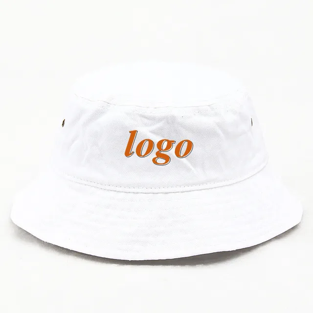 Custom Logo Washed Denim Bucket Hats 