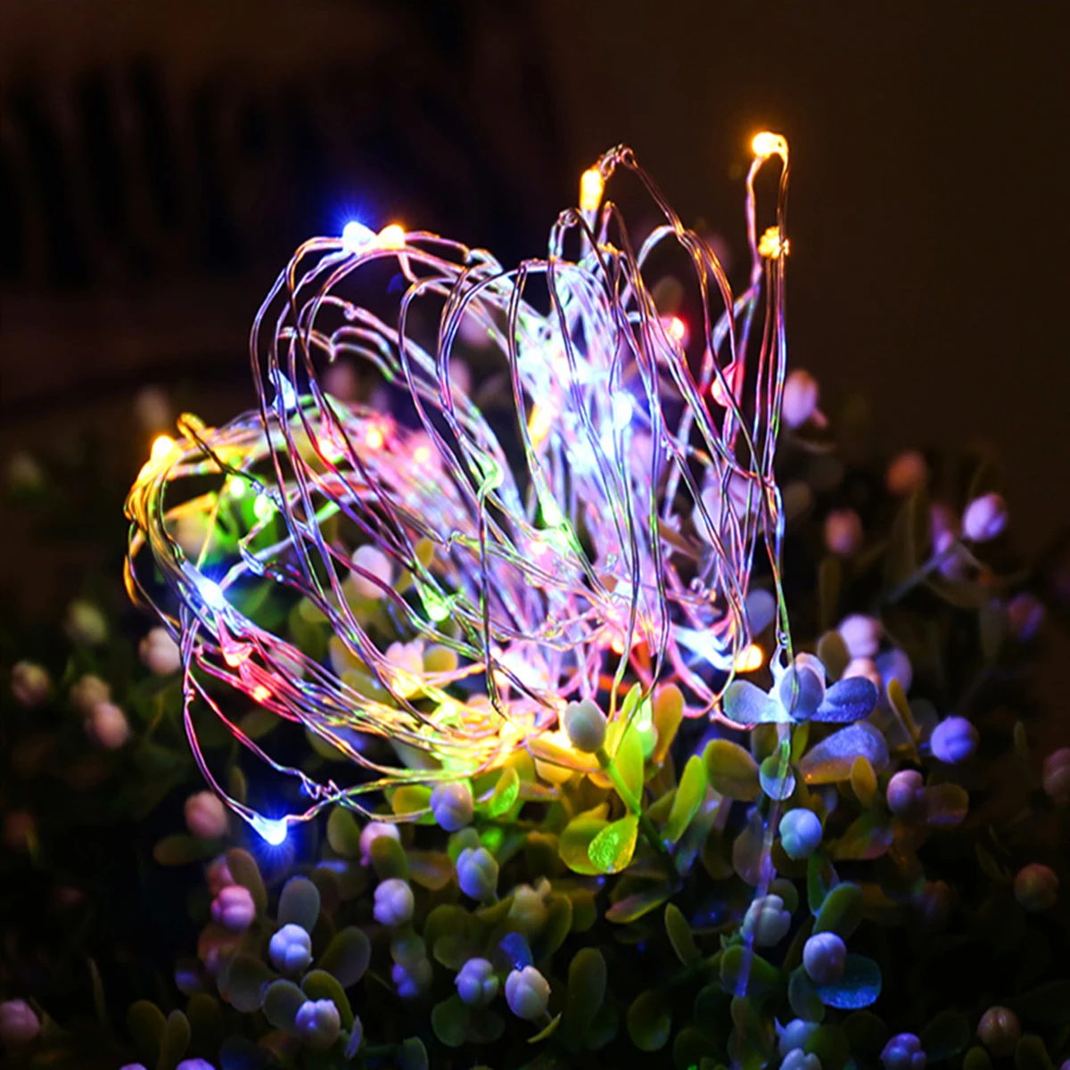 Salt Water Powered 100LEDs Colorful String Light 10M 8 Modes Proposal Party Decoration Light Physical Colorful String Lights