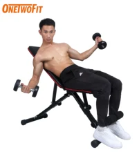 OneTwoFit Gym Dumbbells Bench Adjustable Muscle Bench Abdominal Workout Bench Sit Up Dumbbell Weights Fitness Equipment for Home