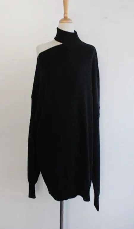 SuperAen/Новинка года; осенне-зимние пуловеры; свитер в Корейском стиле; сексуальный женский свитер с открытыми плечами; модные вязаные топы