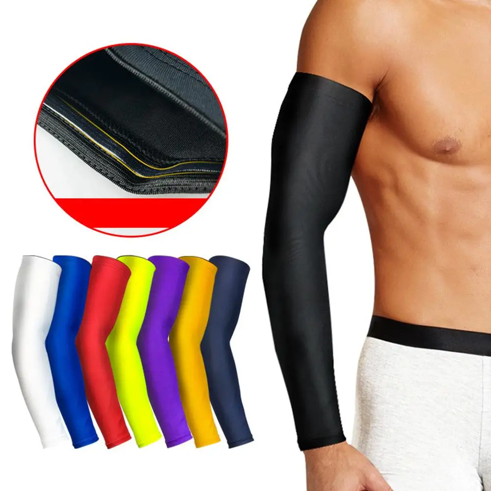 Manga de brazo deportiva, calentador de tela de hielo, protección UV para correr, baloncesto, voleibol, ciclismo, 1 unidad