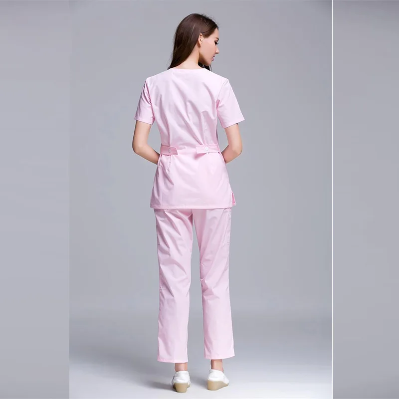 VIAOLI, летние новые хирургические платья, модный дизайн на молнии, v-образный вырез, одежда для медсестер, салон красоты, стоматологическая