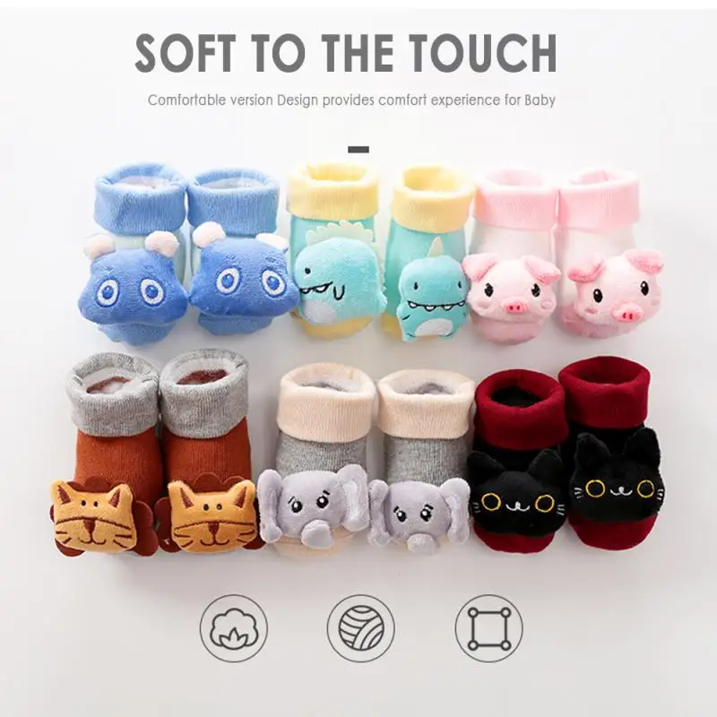 Calcetines antideslizantes de diseño único para bebé, protección para recién nacidos de caídas, adecuado para niños y niñas de 0 A 12m