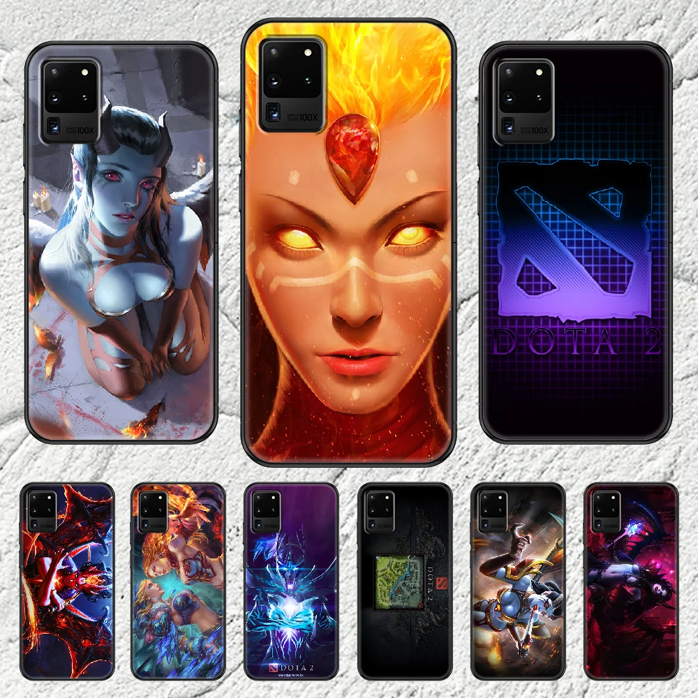 Dota 2 Defense of the Ancients Phone case For Samsung Galaxy Note 4 8 9 10 20 S8 S9 S10 S10E S20 Plus UITRA Ultra black pretty | Мобильные