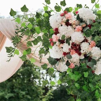 

Artificial Plant Fake Foliage Flower Hanging Leaf Garland Party Ivy Vine 12 X 2M Faux Plants Vertical Garden Decoration