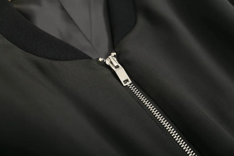 

Spring And Summer New Style WOMEN'S Dress Western Style Versatile Baseball Uniform Stand Collar Zipper Jacket