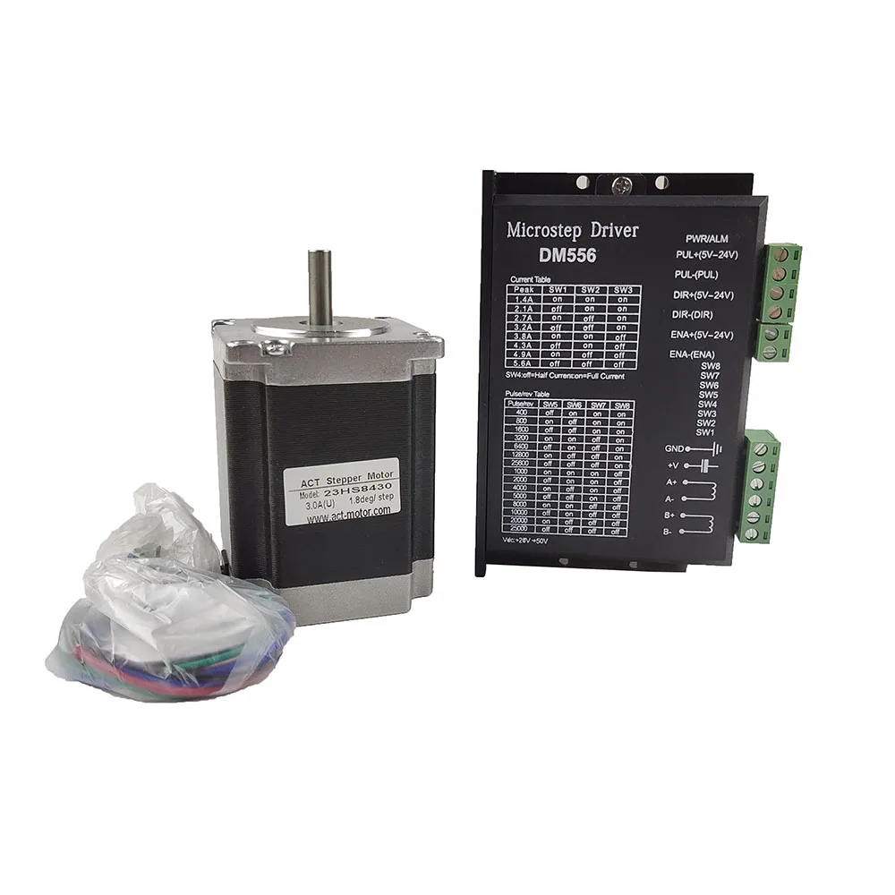 

NEW CNC kit DM542/DM556 stepper motor driver Motor speed controller nema23 two-phase stepper motor 1.8nm 4-wire motor