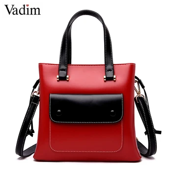 

Vadim 2019 Designer Patchwork Ladies Handbags Female Shoulder Bags Crossbody Women Messenger Bag PU Leather Bucket Bag Sac Femme
