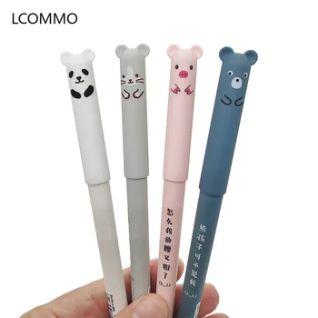 

25pcs/lot Kawaii Animal Neutral Pen Cat Erasable Gel Pens Set 0.5mm Erasable Pen Refill Rods for Writing Office School Supplies