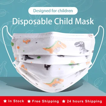 

Fast Delivery 10-100Pcs Kids Face Mask Mascarilla 2020 Children Disposable Print Mouth Mask 3Ply Dust Cartoon Monkey Mondkapjes