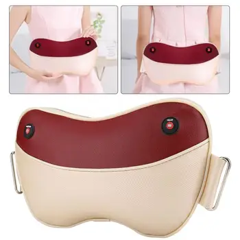 

100-240V US Plug PU Leather Abdomen Massage Device Belt Belly Band Back Support Belt Pain Relieve Therapy Massage Health Care