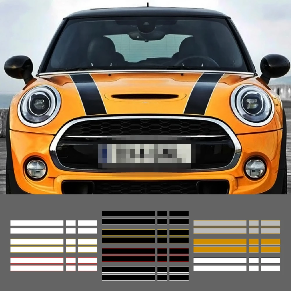 Наклейки для капота двигателя Mini Cooper полоса заднего багажника виниловые