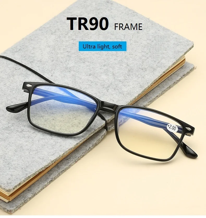 TR90 ультра светильник Винтаж очки для чтения Для мужчин Для женщин пресбиопии очки Квадратные компьютерные очки 1,0 1,5 2,0 2,5 3,0 3,5 4,0