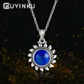 GUYINKU, S925 Стерлинговое Серебро, ювелирное изделие, натуральный фиолетовый дракон, кристалл, лунный камень, солнцезащитное ожерелье, подвеска, для помолвки, вечерние, подарок