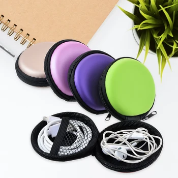 

1pcs EVA Round Data Cable Headset Storage Bag