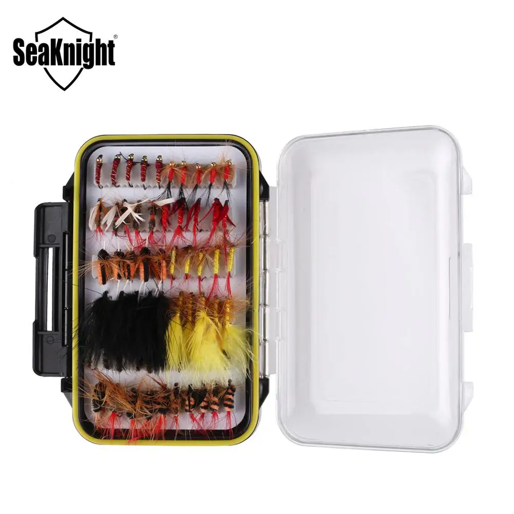 

SeaKnight 120Pcs Fly Bait Butterfly Wings Hooks Dry Bait Fly Fishing Bait Fishing Accessories with Box 15*10*4.5cm