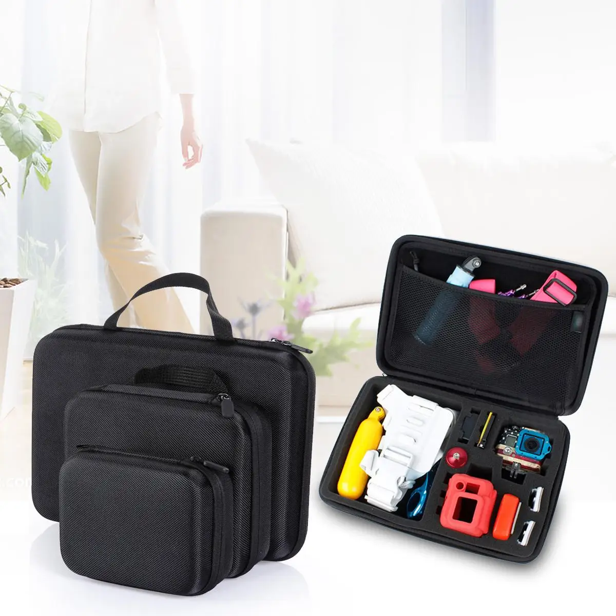 Портативный водонепроницаемый жесткий чехол EVA маленькая сумка для камеры мини