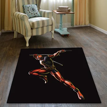 

The Avengers Deadpool Captain Marvel Team Door mat Rug Carpet Floor Bedroom Doormat Non-slip Mat Cartoon Gift