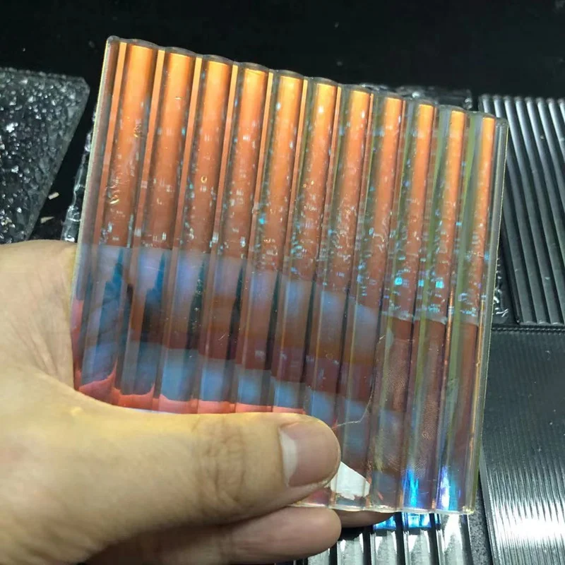 Color Vertical Stripe Broken Ice Wave Acrylic Sheet Cast Plexiglass Panel Transparent Plastic Plexi Glass Board Signs 5mm Thick plastic acrylic sheet
