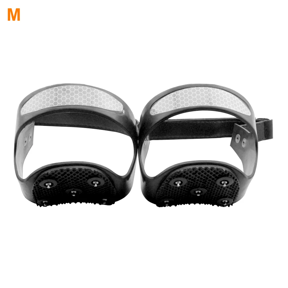 

5 Teeth With Reflective Stripe Outdoor Accessory Skiing Crampons Winter Sports Safe Anti Slip Universal Traction Spikes Hiking