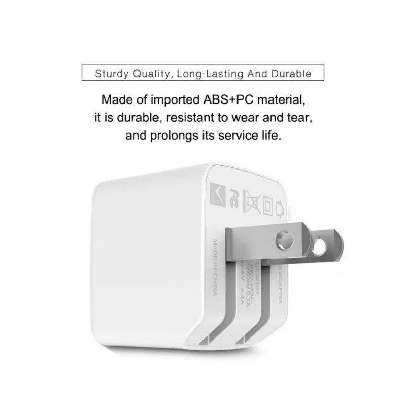 Настенное зарядное устройство, 5 В, 4 а, выход, два порта usb, складной, портативный, прочный, заглушка, зарядный блок, адаптер питания