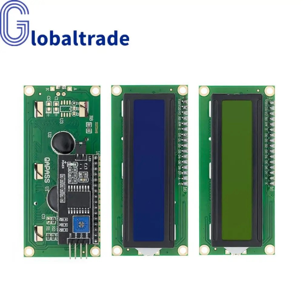 LCD1602 1602 LCD Module Blue / Yellow Green Screen 16x2 Character Display PCF8574T PCF8574 IIC I2C Interface 5V for arduino | Инструменты