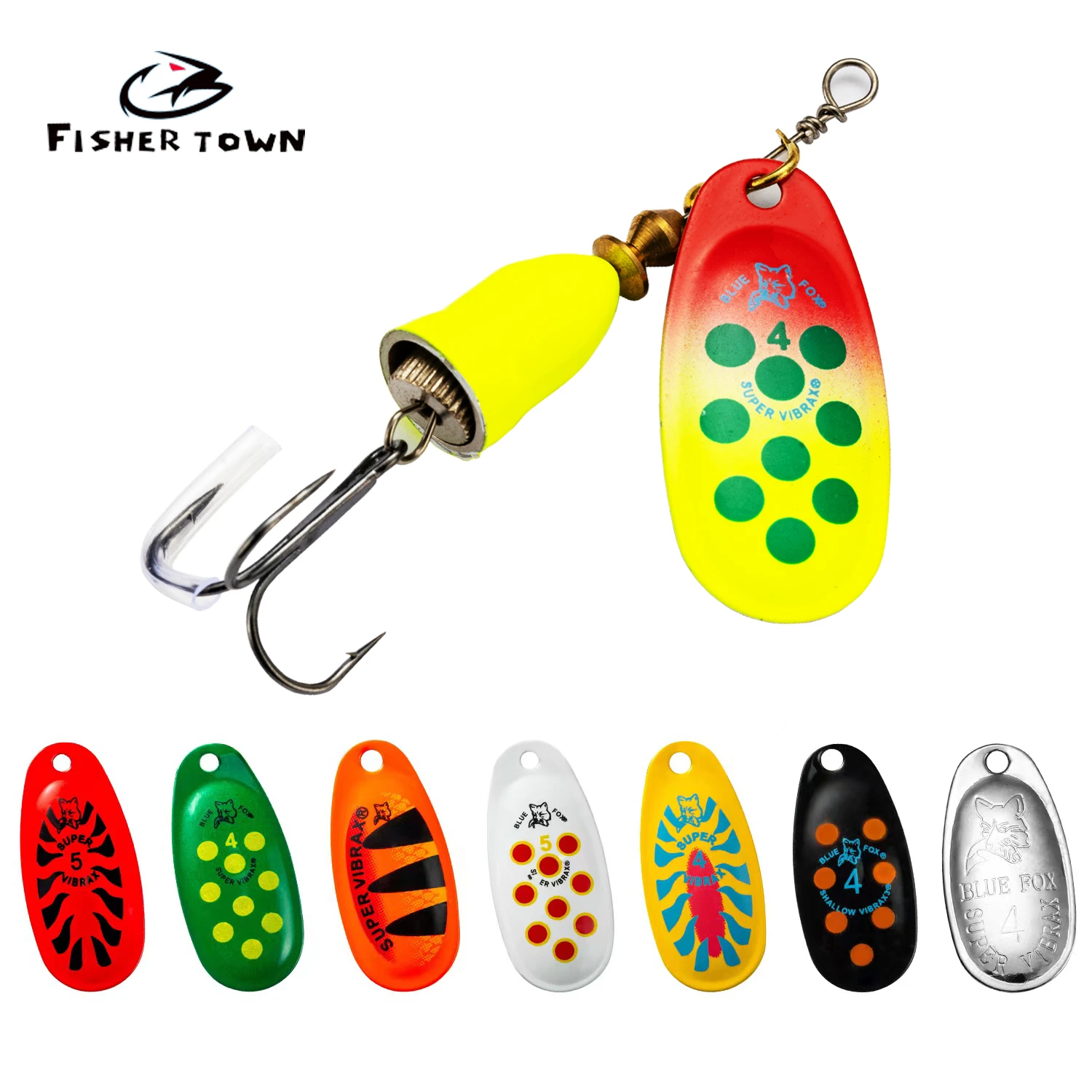 Blade Rotating Spinner Metal Lure Brass Hard Artificial Spoon Bait