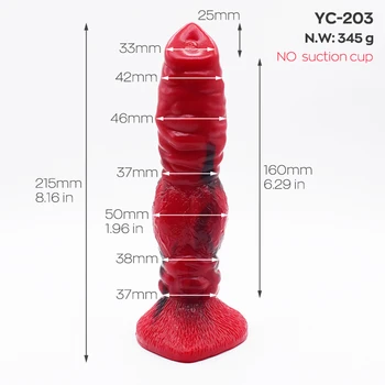FRRK Dog Knot Dildo Anal Butt Plug Wolf Penis Fetish Sex Toys Fantasy Knotted Hound Dick Fake Canine Cock For Women Masturbate 2