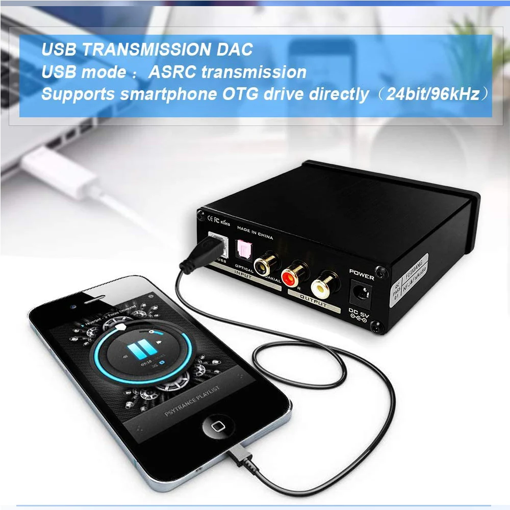 Amplificador para Fone de Ouvido com Suporte de Transmissão Asrc Amplificador Portátil - Image 4