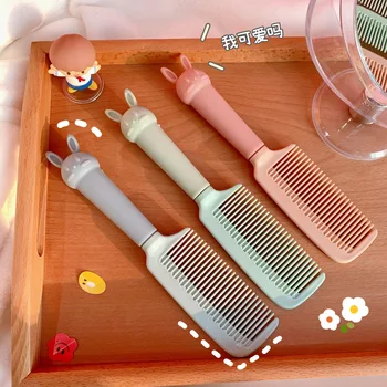

W&G Cartoon Cute Girl Plastic Soft Cute Rabbit Household Anti-static Student Curly Hair Comb Long Hair Massage Comb 2020