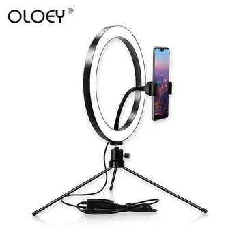 

New 10 inch LED Selfie Ring Light Video Live Makeup with Phone Holder 2M light stand for Photographic Fill Lighting